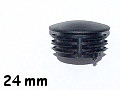Endkappe innen 24 mm, schwarz (5 Stück)