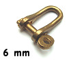 Schlüsselschäkel 6 mm gerade (Messing)