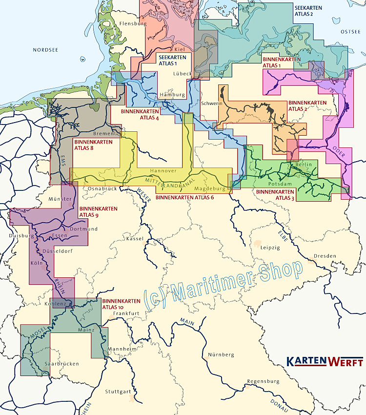 BinnenKarten Atlas 8 (BKA 8) - Ems und Friesland, Maritimer Shop