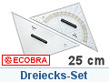 Anlege- und Kursdreieck (25 cm), 2 x Ecobra