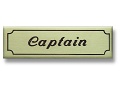 Messingschild 'Captain'