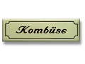 Messingschild 'Kombüse'