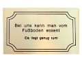 Messingschild mit Spruch 'Fußboden', mittelgroß Messingschild mit Spruch 'Fußboden', mittelgroß