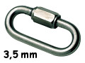 Schotschäkel 3,5 mm (Stahl, verzinkt)