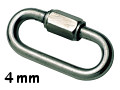 Schotschäkel 4 mm (Stahl, verzinkt)