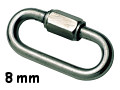 Schotschäkel 8 mm (Stahl, verzinkt)